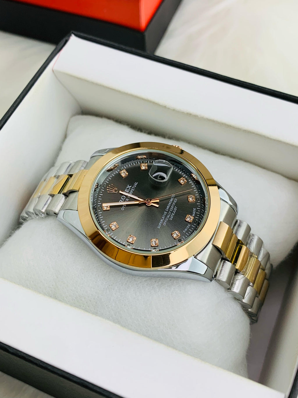 Rose Gold Plain Bezel Watch