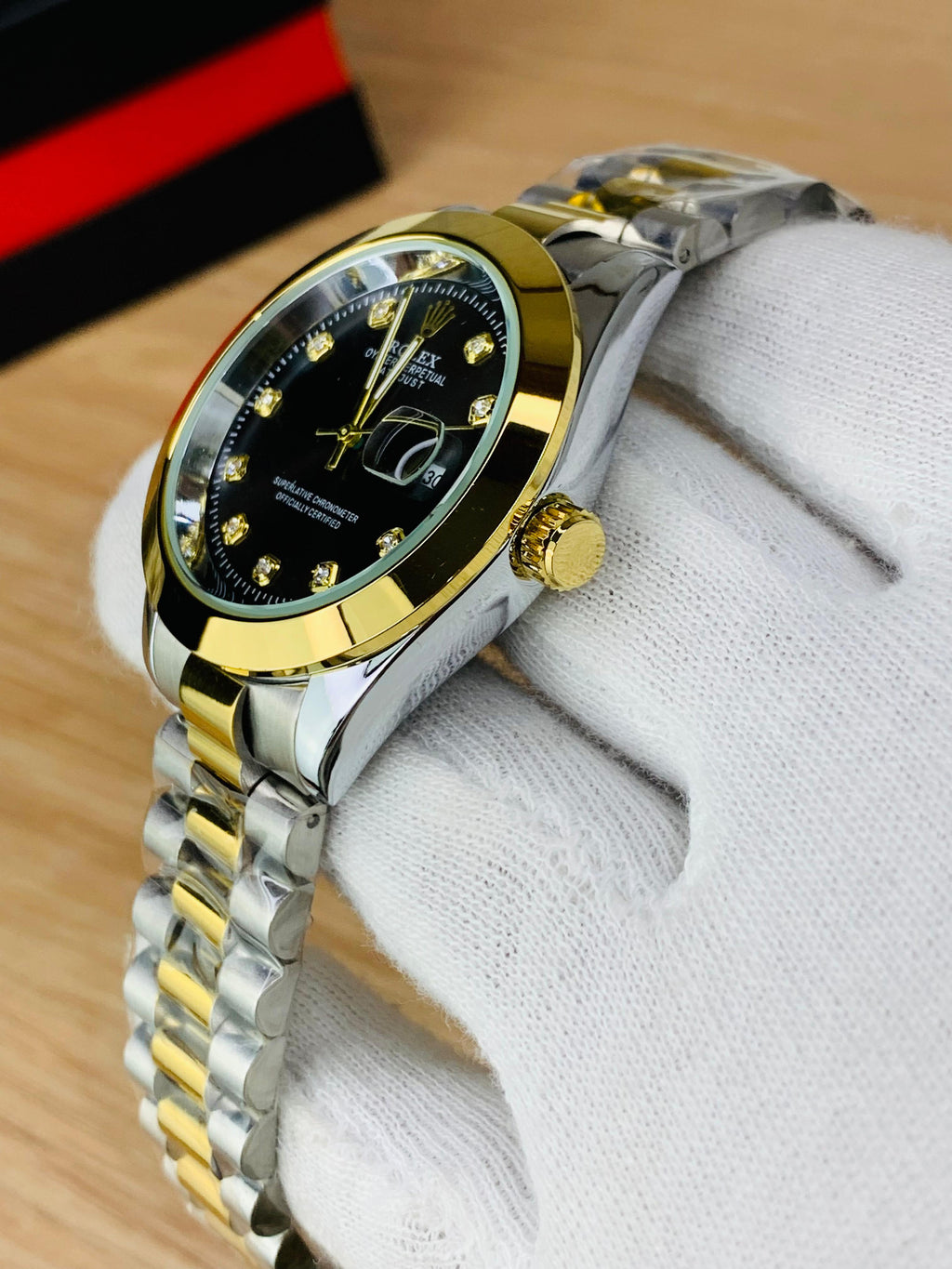 Date Working Stainless Steel Chain Watch for Men